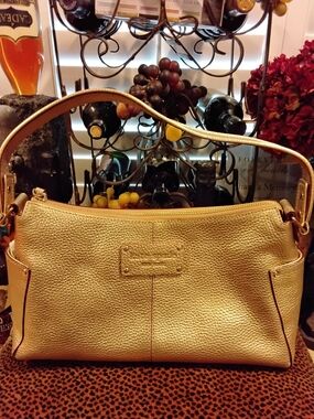 kate spade Metallic Gold Leather Shoulder Bag